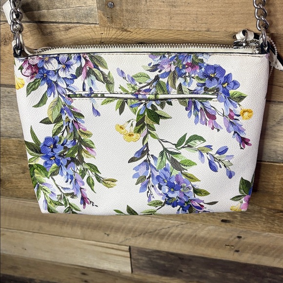 Dana Buchman White and Purple Floral Crossbody Bag - Picture 3 of 5